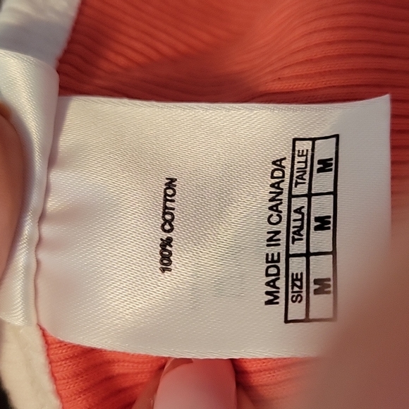 Lady foot locker coral cotton ribbed tank medium - Picture 6 of 6